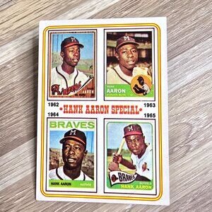 Vintage 1960s Hank Aaron Topps “Hank Aaron Special” Card #4 – Milwaukee Braves L